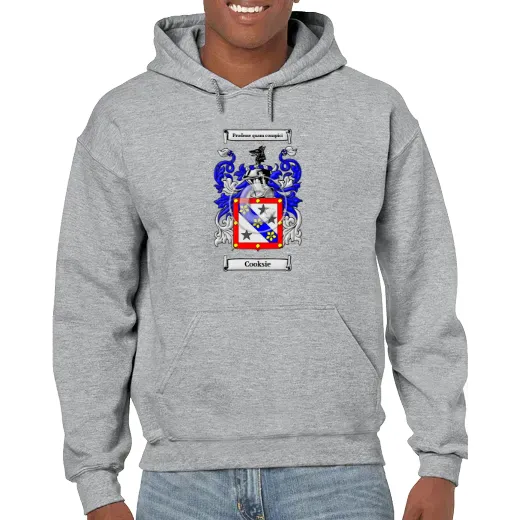 Cooksie Grey Unisex Coat of Arms Hooded Sweatshirt