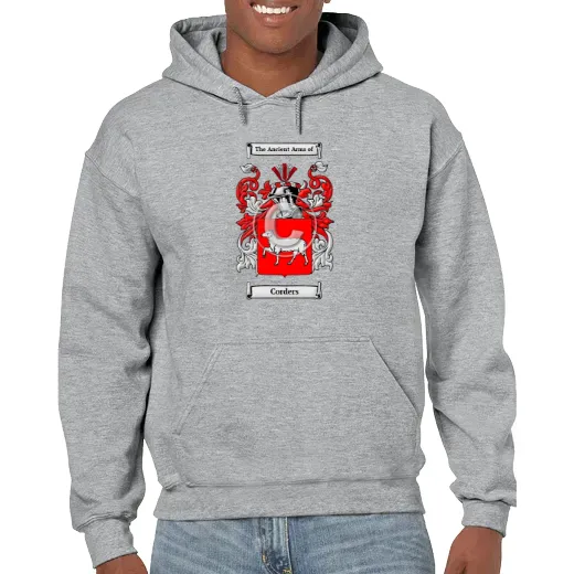 Corders Grey Unisex Coat of Arms Hooded Sweatshirt