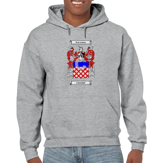 Corwind Grey Unisex Coat of Arms Hooded Sweatshirt