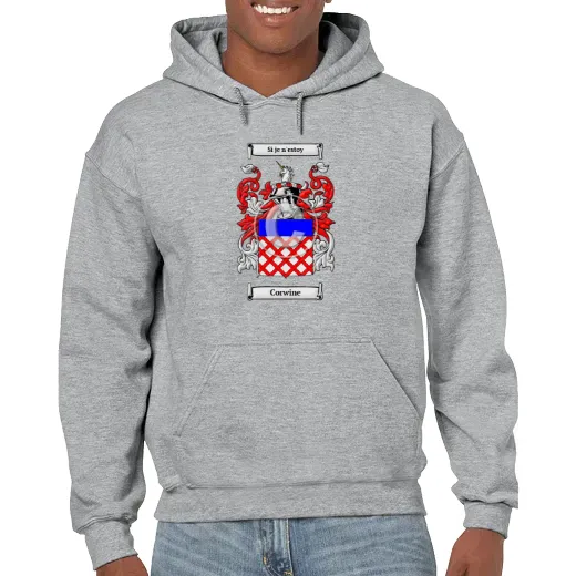 Corwine Grey Unisex Coat of Arms Hooded Sweatshirt