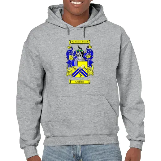 Crofford Grey Unisex Coat of Arms Hooded Sweatshirt