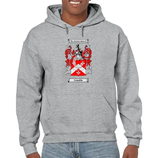 Crumble Grey Unisex Coat of Arms Hooded Sweatshirt