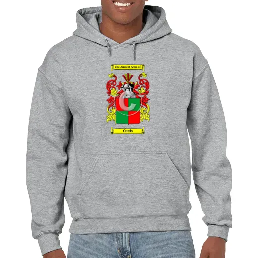 Curtis Grey Unisex Coat of Arms Hooded Sweatshirt