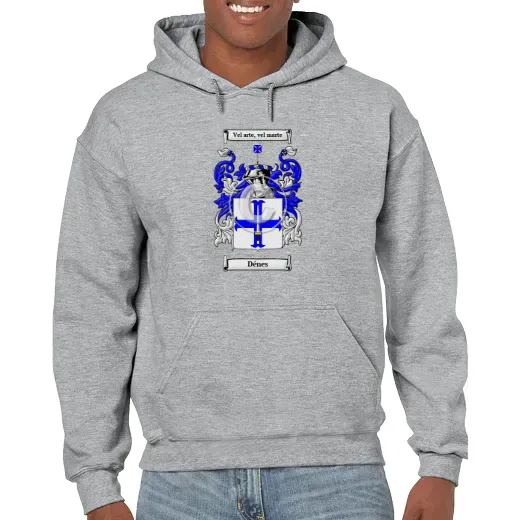 Dénes Grey Unisex Coat of Arms Hooded Sweatshirt