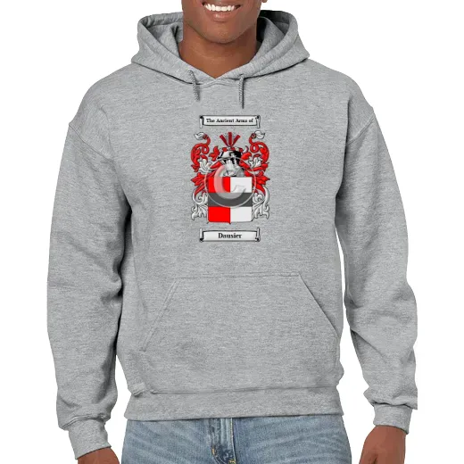 Dausier Grey Unisex Coat of Arms Hooded Sweatshirt