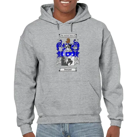 Dawynd Grey Unisex Coat of Arms Hooded Sweatshirt