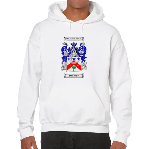 De l orme Unisex Coat of Arms Hooded Sweatshirt