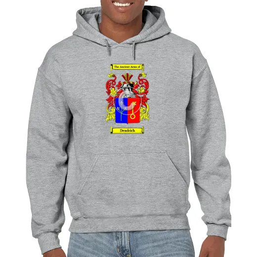 Deadrich Grey Unisex Coat of Arms Hooded Sweatshirt