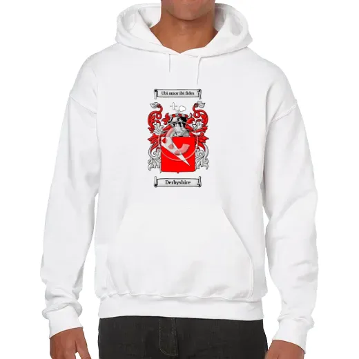 Derbyshire Unisex Coat of Arms Hooded Sweatshirt