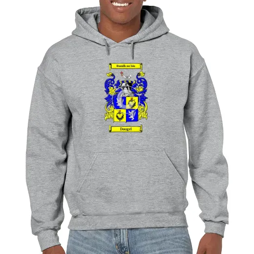 Dougel Grey Unisex Coat of Arms Hooded Sweatshirt