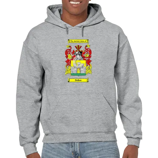 Dubov Grey Unisex Coat of Arms Hooded Sweatshirt