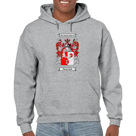 Dunscomb Grey Unisex Coat of Arms Hooded Sweatshirt