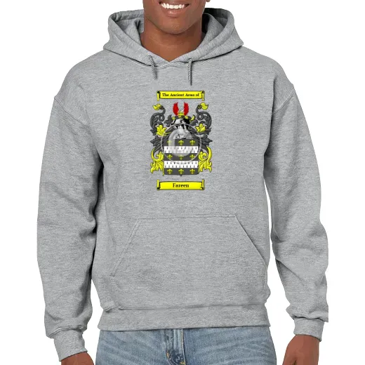 Fareen Grey Unisex Coat of Arms Hooded Sweatshirt