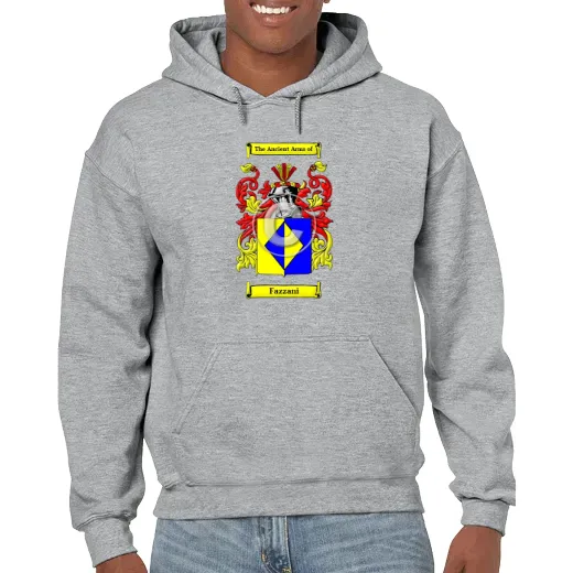 Fazzani Grey Unisex Coat of Arms Hooded Sweatshirt