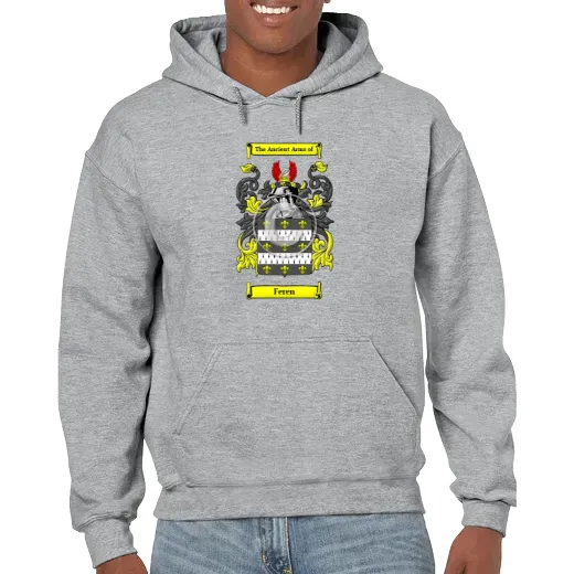 Feren Grey Unisex Coat of Arms Hooded Sweatshirt