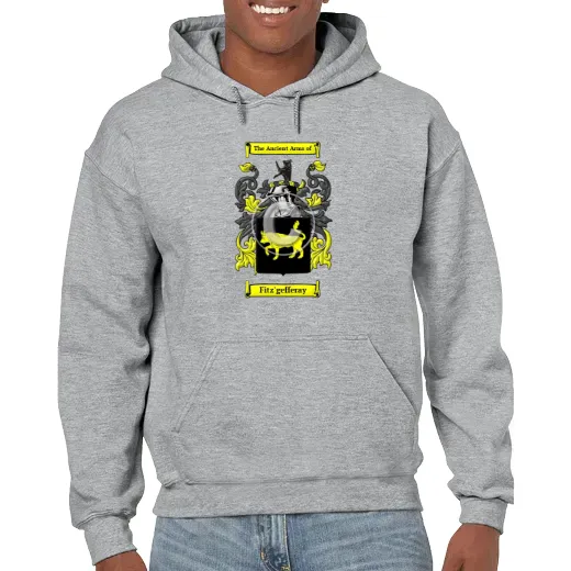 Fitz'gefferay Grey Unisex Coat of Arms Hooded Sweatshirt