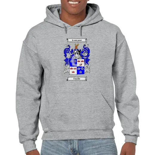 Fryslie Grey Unisex Coat of Arms Hooded Sweatshirt