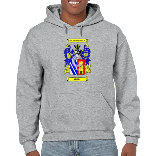 Galán Grey Unisex Coat of Arms Hooded Sweatshirt