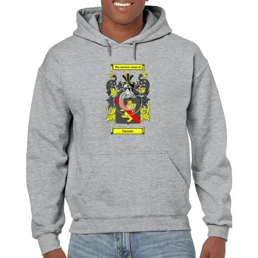 Garner Grey Unisex Coat of Arms Hooded Sweatshirt