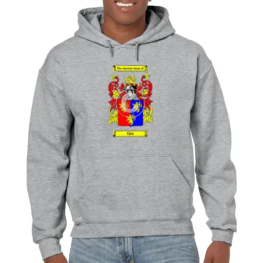 Giet Grey Unisex Coat of Arms Hooded Sweatshirt