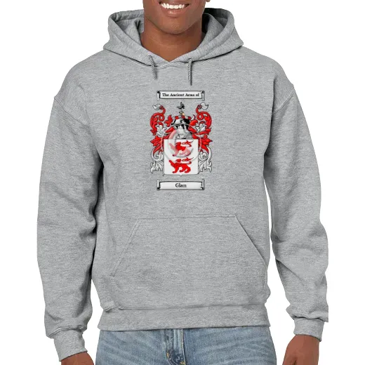 Glan Grey Unisex Coat of Arms Hooded Sweatshirt
