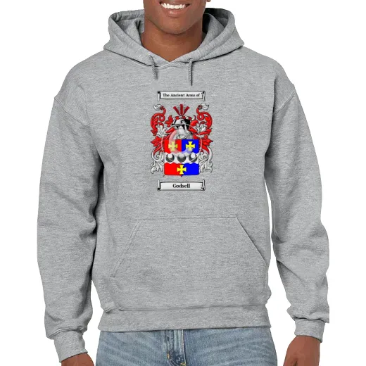 Godsell Grey Unisex Coat of Arms Hooded Sweatshirt