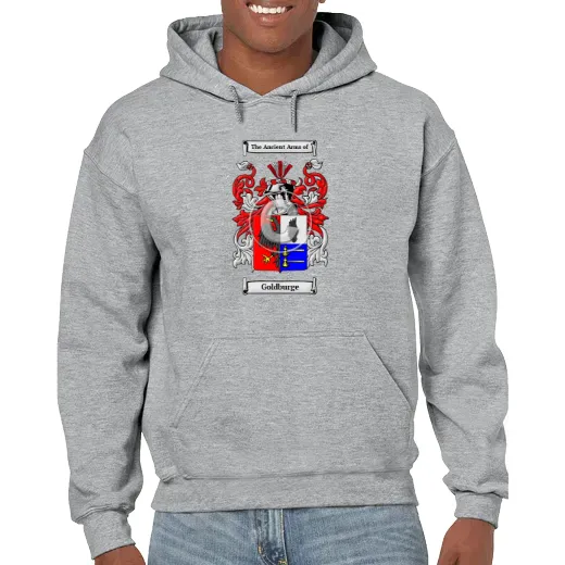 Goldburge Grey Unisex Coat of Arms Hooded Sweatshirt