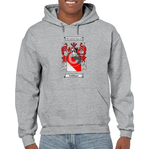 Goldinger Grey Unisex Coat of Arms Hooded Sweatshirt