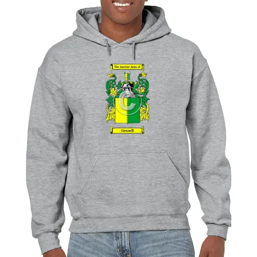 Gosnell Grey Unisex Coat of Arms Hooded Sweatshirt