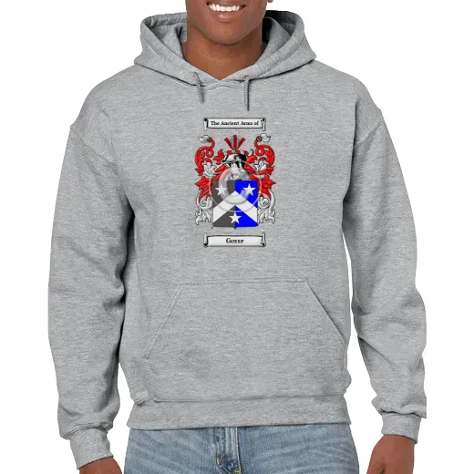 Gosse Grey Unisex Coat of Arms Hooded Sweatshirt