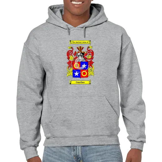Gunthor Grey Unisex Coat of Arms Hooded Sweatshirt