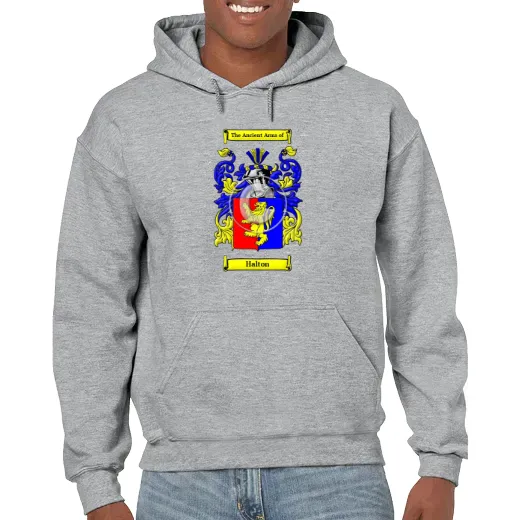 Halton Grey Unisex Coat of Arms Hooded Sweatshirt