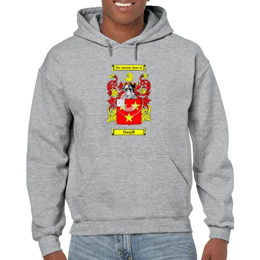 Hargill Grey Unisex Coat of Arms Hooded Sweatshirt