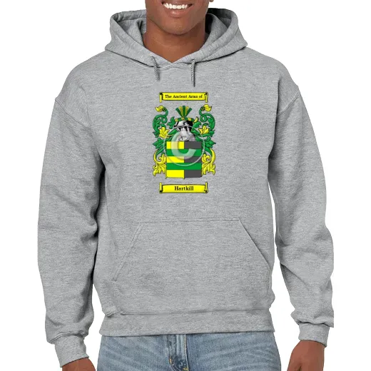 Hartkill Grey Unisex Coat of Arms Hooded Sweatshirt
