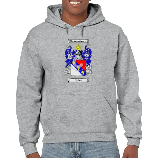 Hefner Grey Unisex Coat of Arms Hooded Sweatshirt