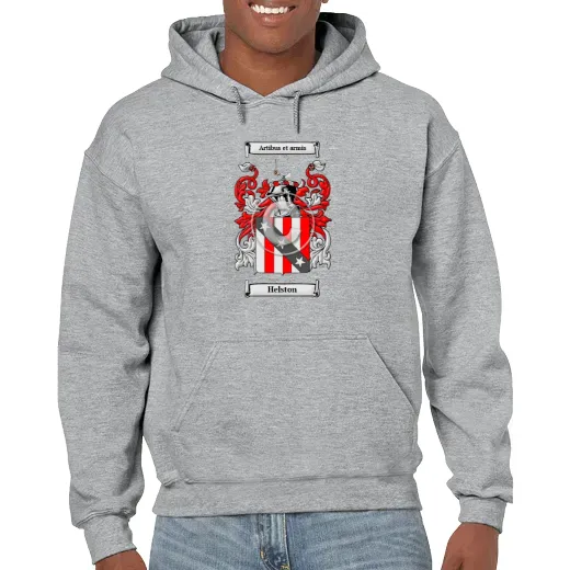 Helston Grey Unisex Coat of Arms Hooded Sweatshirt