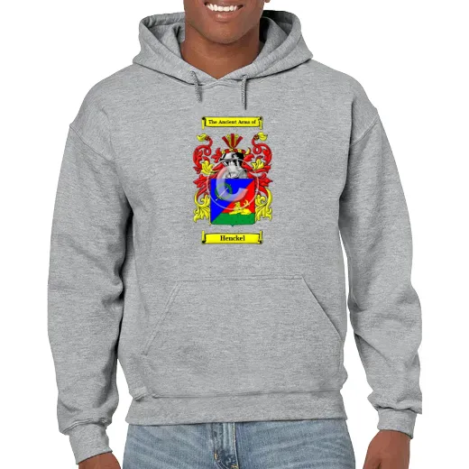 Henckel Grey Unisex Coat of Arms Hooded Sweatshirt