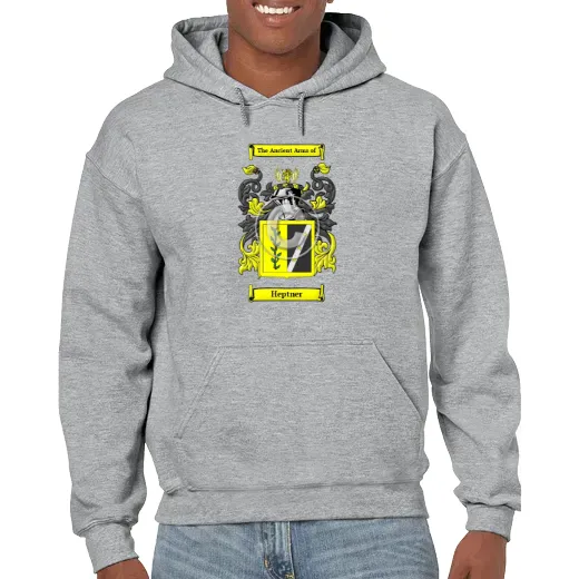 Heptner Grey Unisex Coat of Arms Hooded Sweatshirt