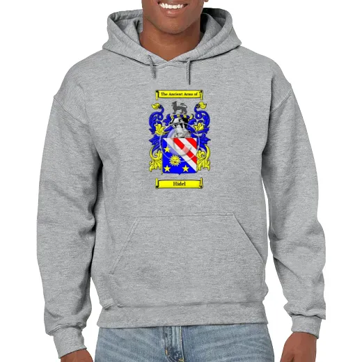 Hidel Grey Unisex Coat of Arms Hooded Sweatshirt