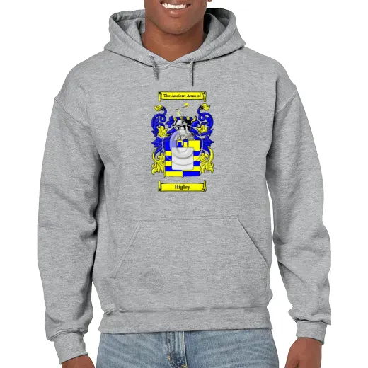 Higley Grey Unisex Coat of Arms Hooded Sweatshirt