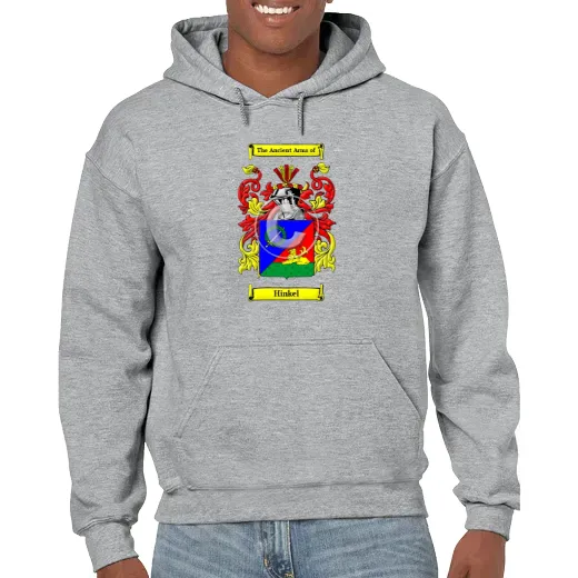 Hinkel Grey Unisex Coat of Arms Hooded Sweatshirt