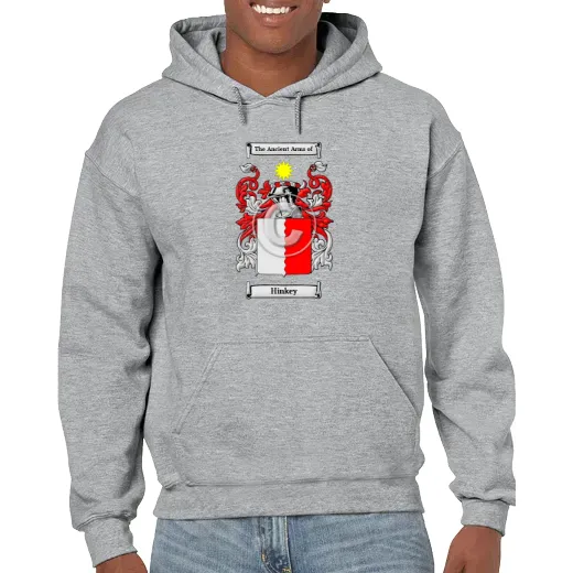 Hinkey Grey Unisex Coat of Arms Hooded Sweatshirt
