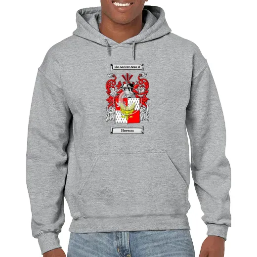 Hoeson Grey Unisex Coat of Arms Hooded Sweatshirt