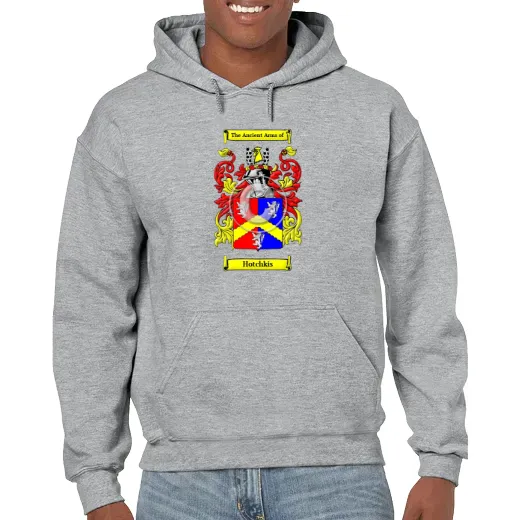 Hotchkis Grey Unisex Coat of Arms Hooded Sweatshirt