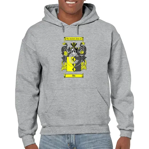 Ilin Grey Unisex Coat of Arms Hooded Sweatshirt