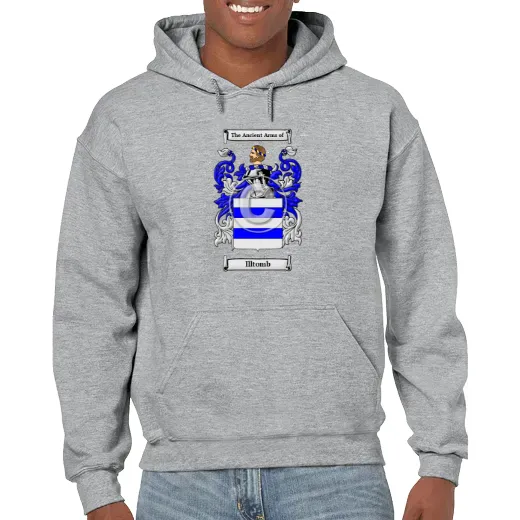 Illtomb Grey Unisex Coat of Arms Hooded Sweatshirt