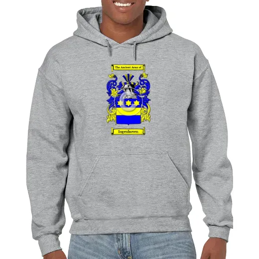 Ingenhoven Grey Unisex Coat of Arms Hooded Sweatshirt