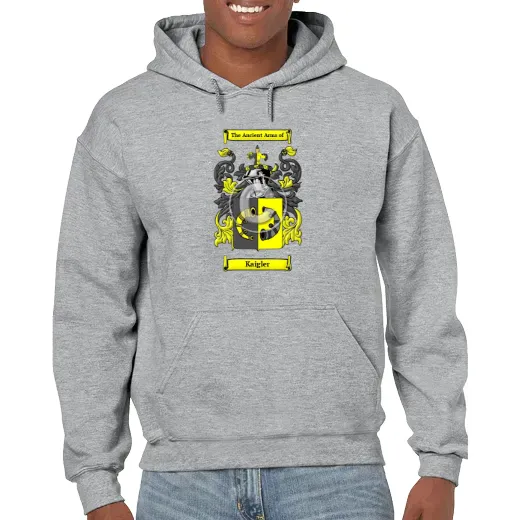 Kaigler Grey Unisex Coat of Arms Hooded Sweatshirt