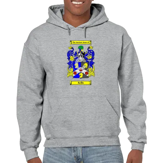 Kallis Grey Unisex Coat of Arms Hooded Sweatshirt