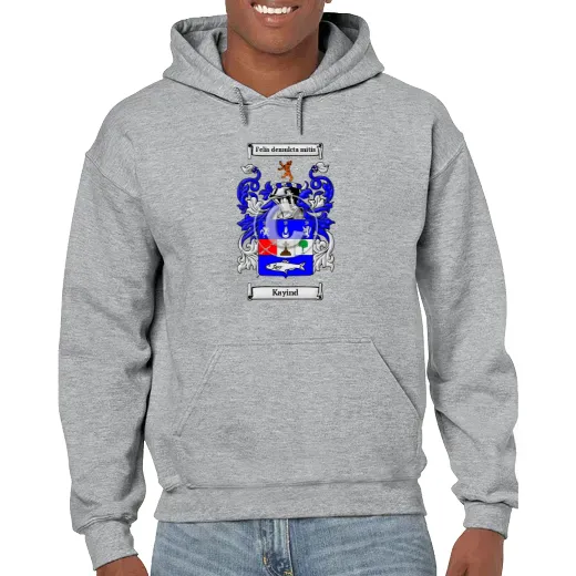 Kayind Grey Unisex Coat of Arms Hooded Sweatshirt